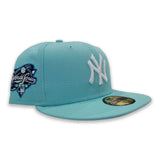 Mint Green New York Yankees Icy Blue Bottom 2000 World Series Patch New Era 59Fifty Fitted