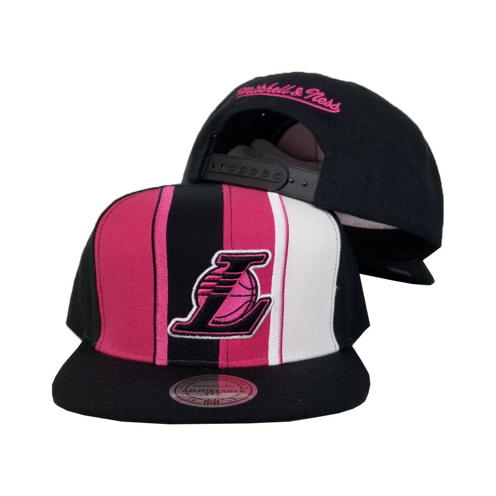 Mitchell & Ness Black / Pink Los Angeles Lakers Snapback Hat