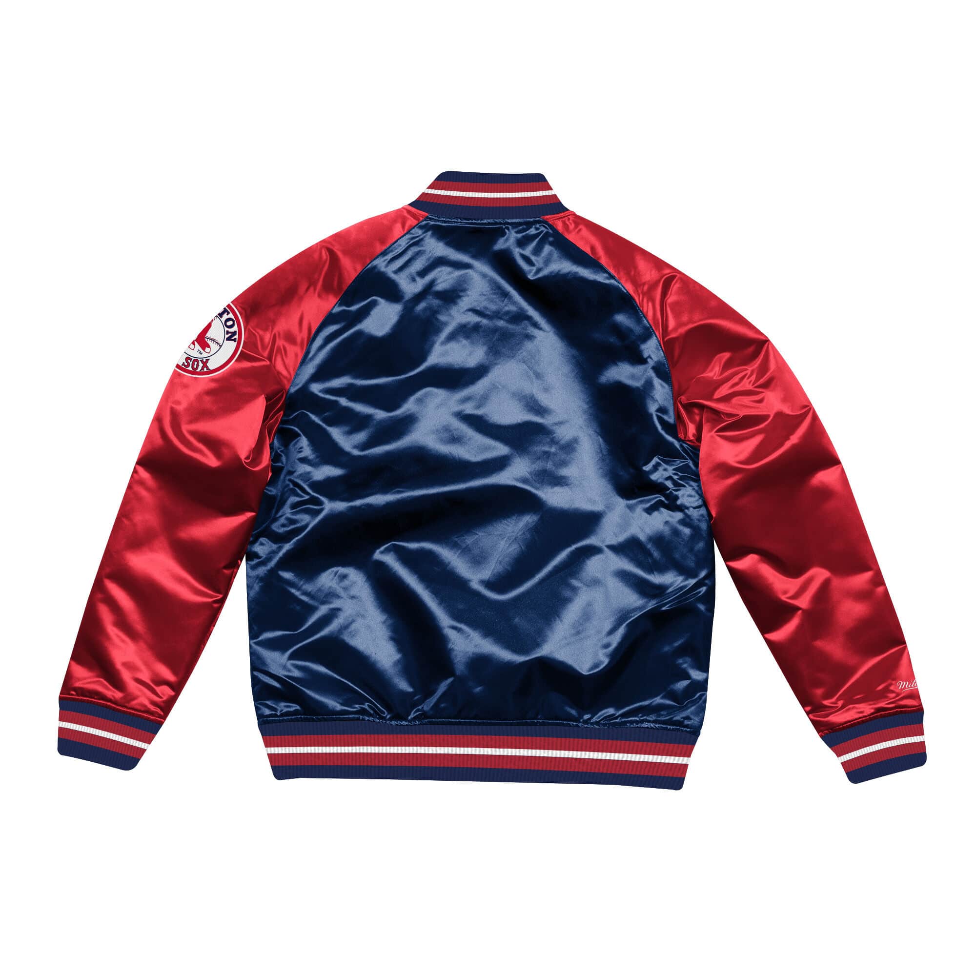 Mitchell & Ness Boston Red Sox Navy Blue Satin Varsity Jacket