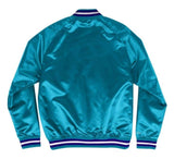Mitchell & Ness Charlotte Hornets Teal Satin Varsity Light Jacket