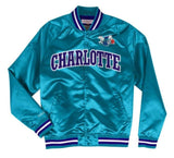 Mitchell & Ness Charlotte Hornets Teal Satin Varsity Light Jacket