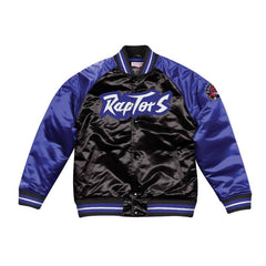 Jackets Mitchell & Ness Team Origins Varsity Satin Toronto Raptors Jacket  Black/ White