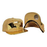 Mitchell & Ness Gold Chicago Bulls Snapback Hat