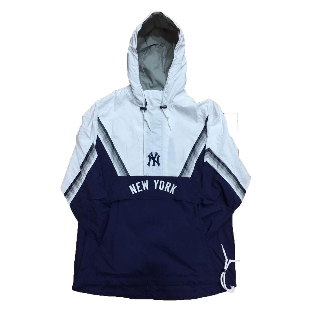 New York Yankees Mitchell & Ness Women's Half-Zip Windbreaker Jacket -  Navy/Gray