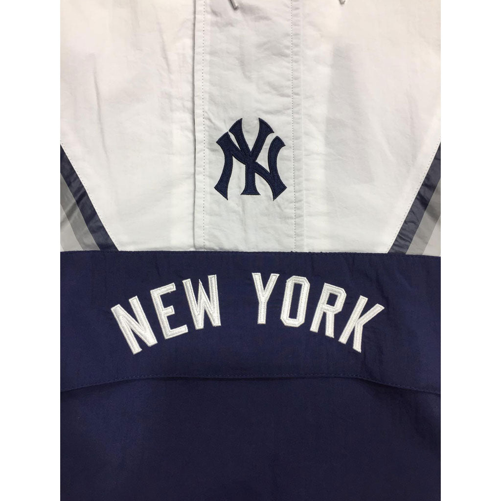 New York Yankees Mitchell & Ness Women's Half-Zip Windbreaker Jacket -  Navy/Gray