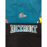 Mitchell & Ness Half Zip Anorak NBA Black Detroit Pistons Windbeaker Jacket