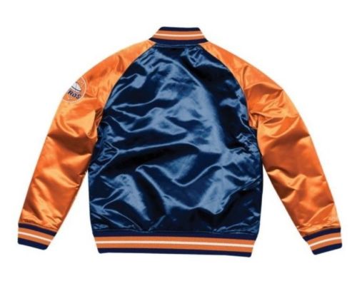 Mitchell & Ness Toronto Blue Jays MLB Navy Blue Authentic Wool Leather Vintage Varsity Jacket Jacket for Men