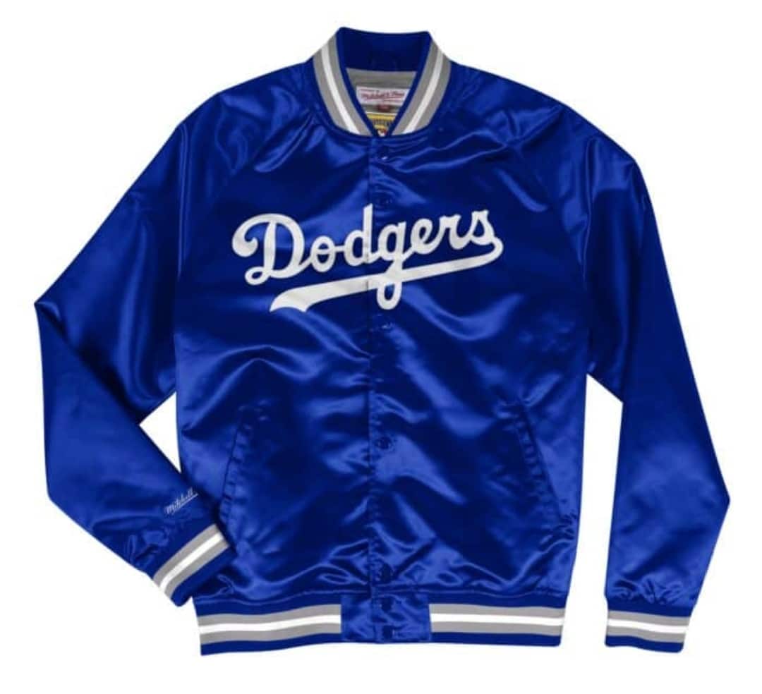 Mitchell & Ness Los Angeles Dodgers Royal Blue Satin Varsity Light Jacket