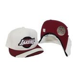 Mitchell & Ness Los Angeles Lakers White - Maroon Snapback