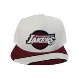 Mitchell & Ness Los Angeles Lakers White - Maroon Snapback