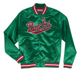 Mitchell & Ness Milwaukee Bucks Satin Varsity Light Jacket