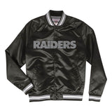 Mitchell & Ness Oakland Raiders Black Satin Light Jacket