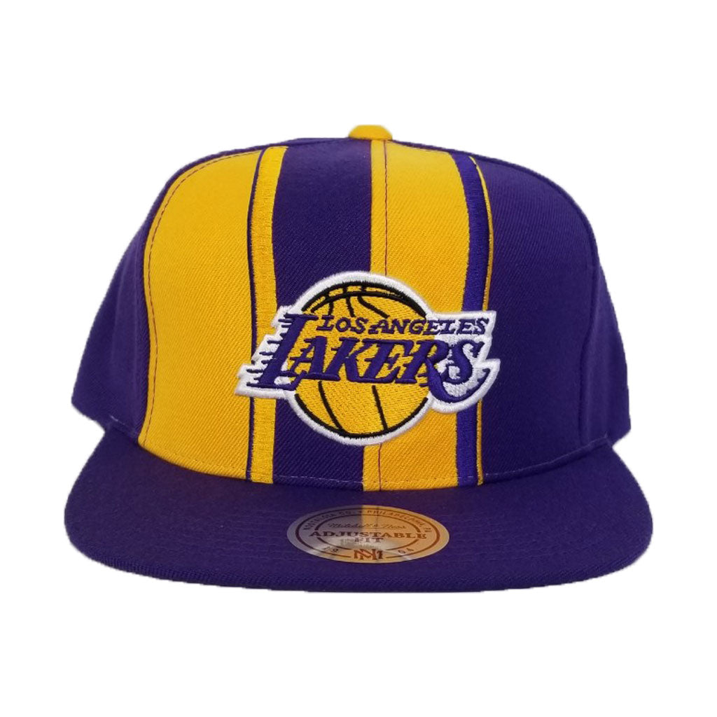 Mitchell & Ness Los Angeles LA Lakers Snapback Hat Cap Purple/Yellow/XL  Logo