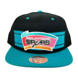 Mitchell & Ness San Antonio Spurs Teal / Black Adjustable snapback Hat
