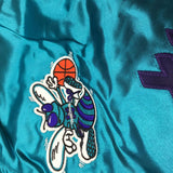 Mitchell & Ness Scrip Charlotte Hornets Teal Satin Varsity Light Jacket