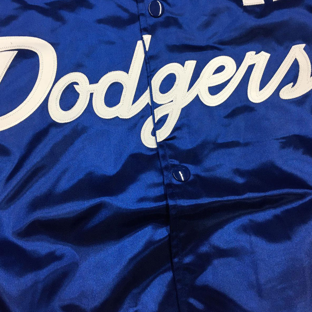 Mitchell & Ness Scrip Los Angeles Dodgers Royal Blue Satin Varsity Light Jacket