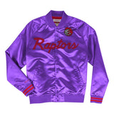 Mitchell & Ness Scrip Toronto Raptors Purple Satin Varsity Light Jacket
