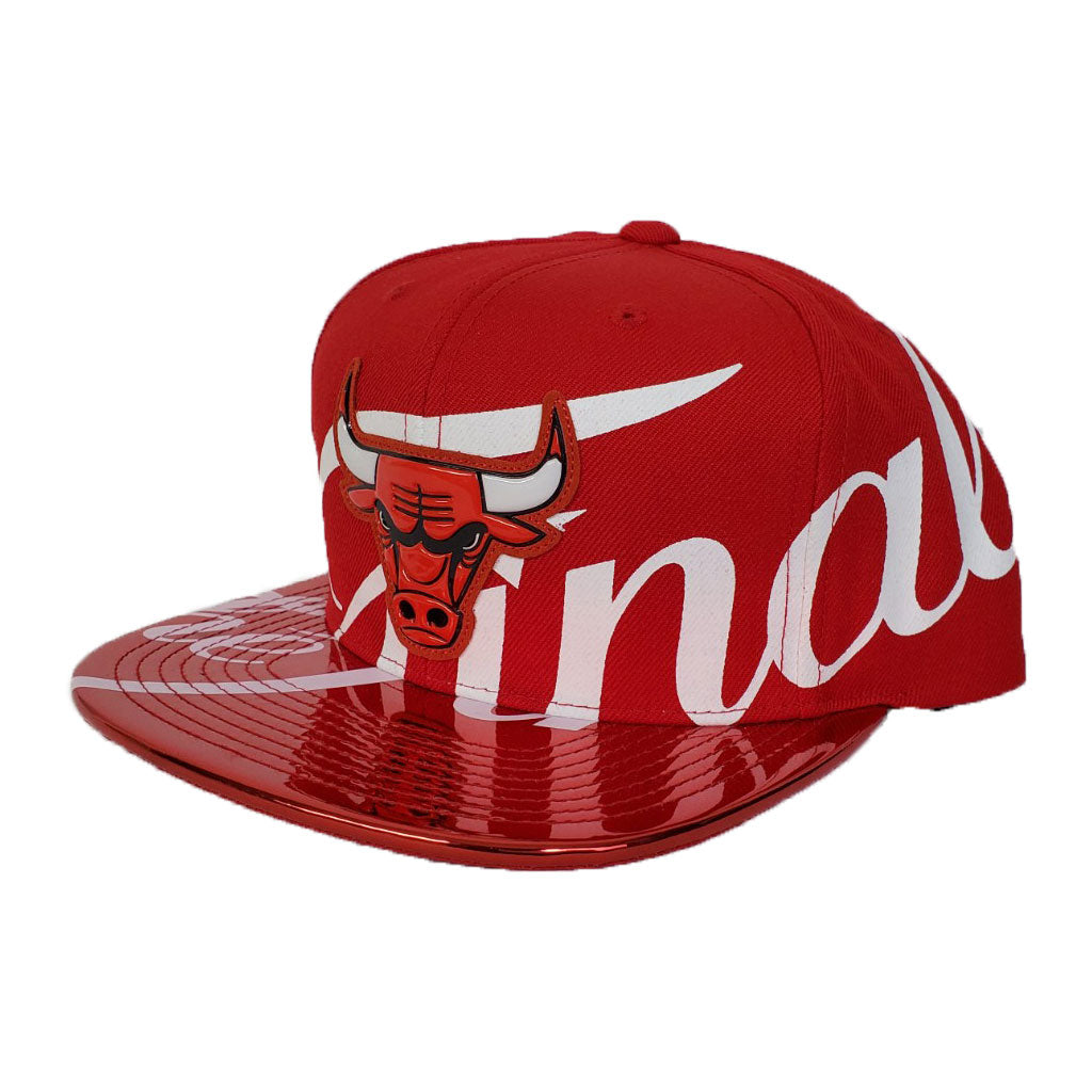 Chicago Bulls Mitchell & Ness “HWC XL Wordmark Collection” SnapBack Hat Red