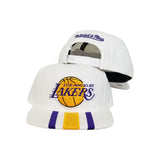 Mitchell & Ness White Los Angeles Lakers Snapback Hat