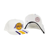 Mitchell & Ness White Los Angeles Lakers Snapback Hat