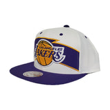 Mitchell & Ness White - Gold Los Angeles Lakers Snapback Hat