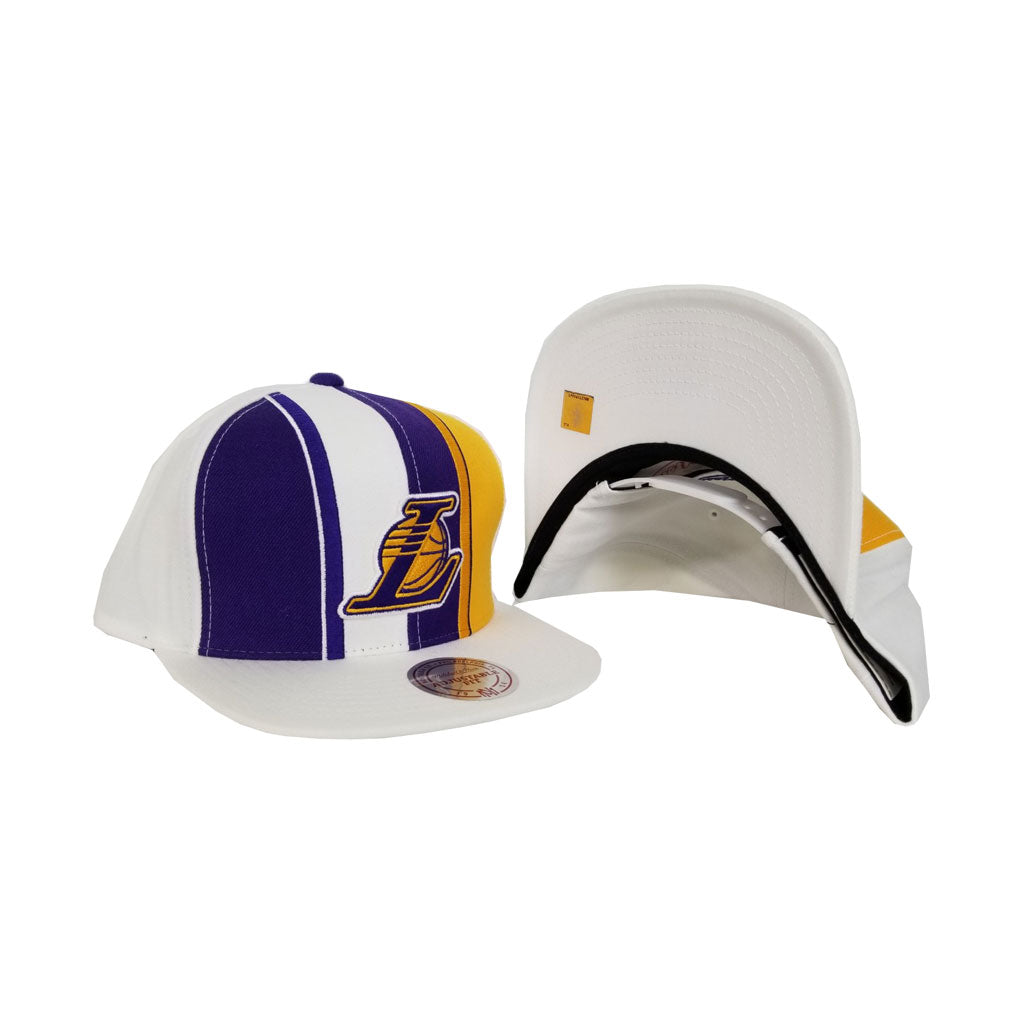 Mitchell & Ness x NBA Los Angeles Lakers District Grey & Navy Blue Snapback  Hat