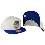 Mitchell & Ness White / Royal Blue Destructed Golden State Warriors snapback