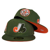 Montreal Expos Olive Green Orange Bottom 1982 All Star Game New Era 59Fifty Fitted