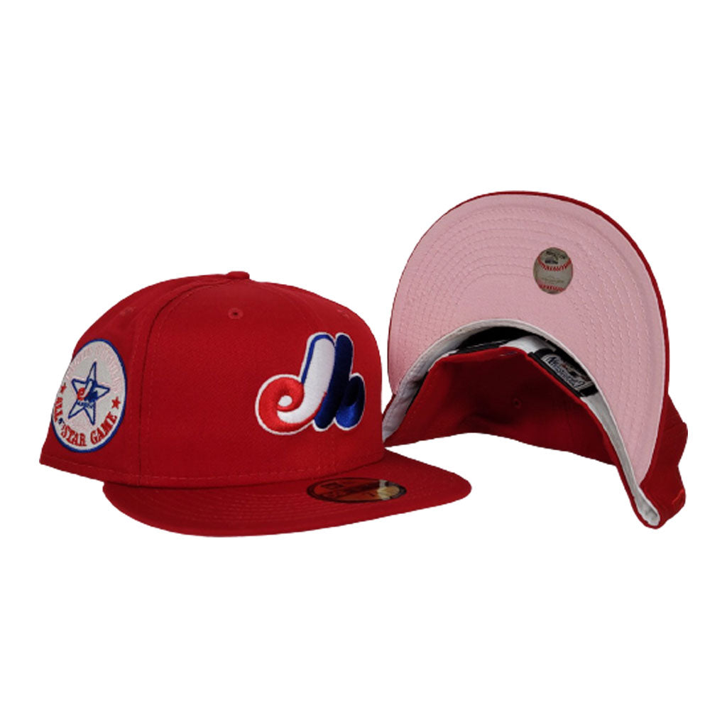 Montreal Expos New Era Pink Undervisor 59FIFTY Fitted Hat - Brown