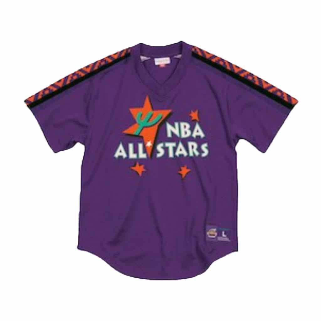 NBA Purple All Star Mitchell & Ness 1995 Mesh V-Neck Jersey
