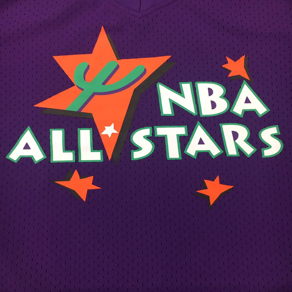 NBA Purple All Star Mitchell & Ness 1995 Mesh V-Neck Jersey