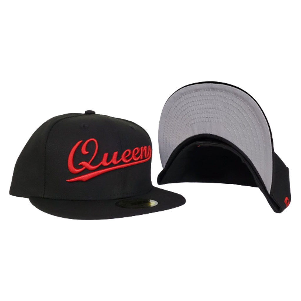 NEW ERA 59FIFTY BLACK RED QUEENS FITTED HAT