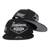 NEW ERA 9FIFTY BLACK WELCOME TO QUEENS SNAPBACK HAT