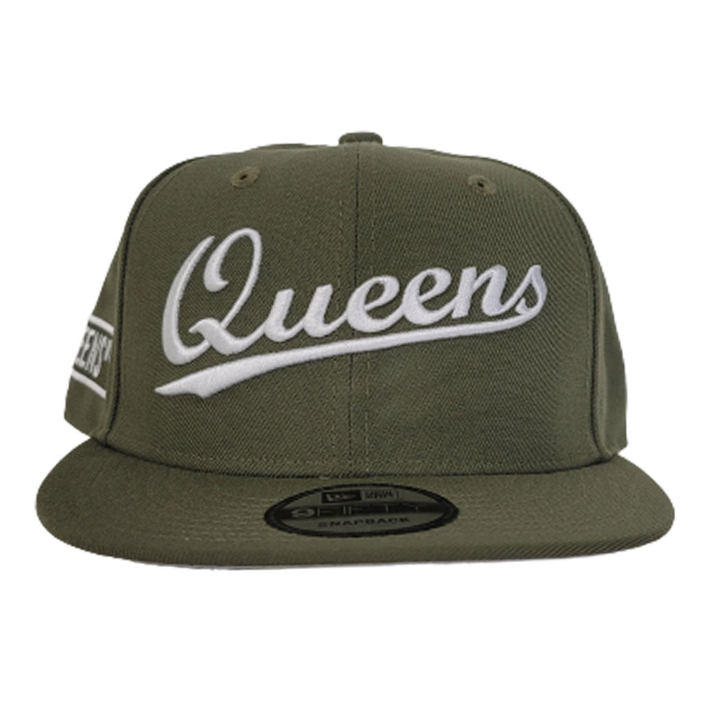 NEW ERA 9FIFTY OLIVE GREEN QUEENS SNAPBACK HAT – Exclusive Fitted Inc.