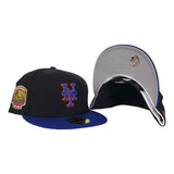 NEW ERA BLACK / BLUE NEW YORK METS 1964-2008 SHEA STADIUM SIDE PATCH FITTED 