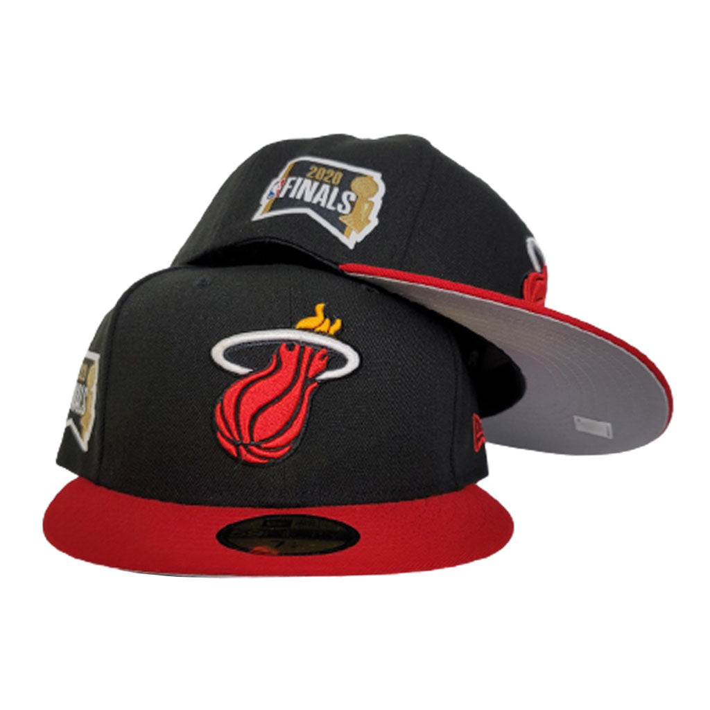 NEW ERA BLACK / RED 2TONE MIAMI HEAT NBA FINALS SIDE PATCH 59FIFTY FITTED