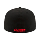 NEW ERA BLACK KANSAS CITY CHIEF SUPER BOWL LIV SIDE PATCH 59FIFTY FITTED HAT