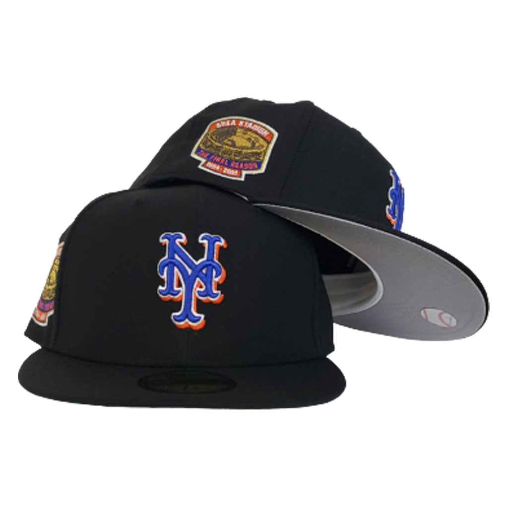 NEW ERA BLACK NEW YORK METS 1964-2008 SHEA STADIUM FITTED HAT