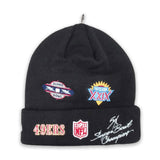 Black Las Vegas Raiders Cloud Bottom Super Bowl XVIII Side Patch New Era 59FIFTY Fitted 71/2