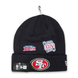 NEW ERA BLACK San Francisco 49ers 5X SUPER BOWL CHAMPIONS SPORTS KNIT