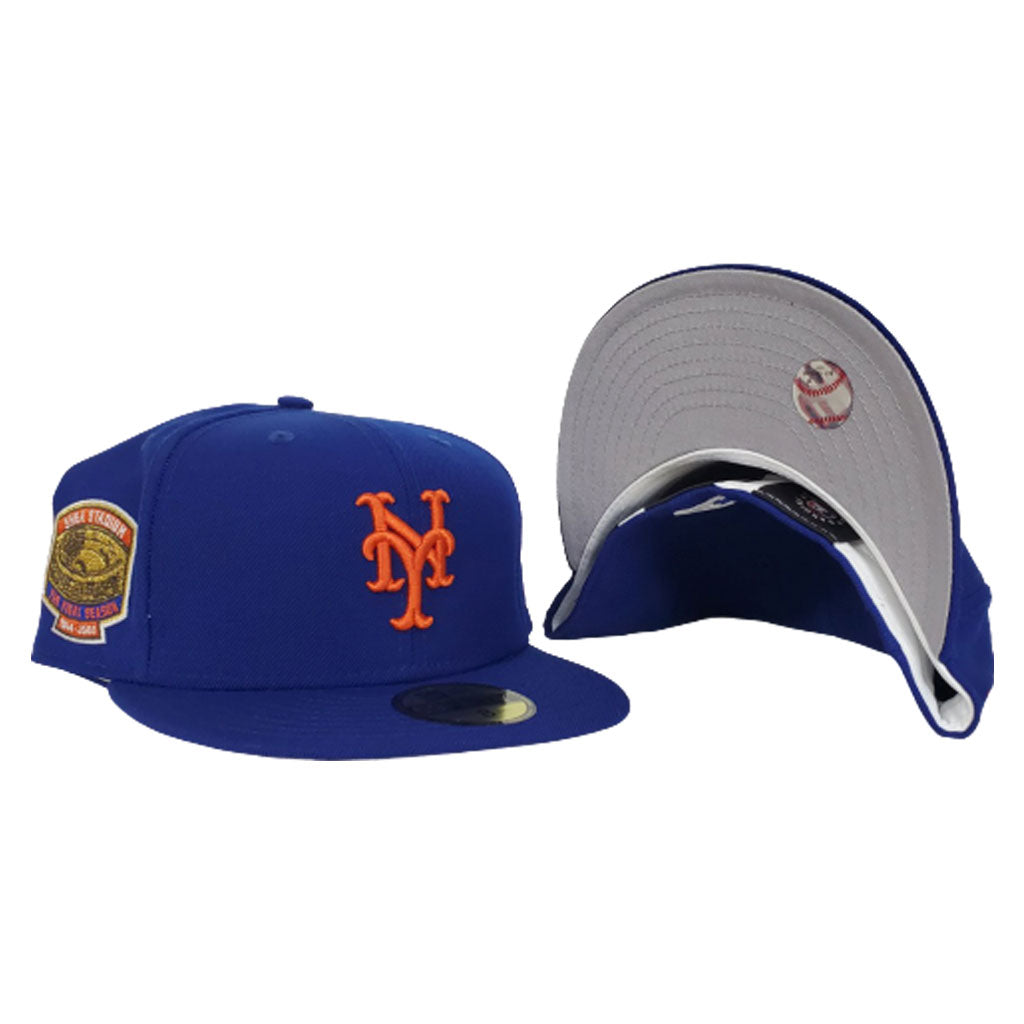 NEW ERA BLUE NEW YORK METS 1964-2008 SHEA STADIUM SIDE PATCH FITTED HAT