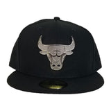 NEW ERA CHICAGO BULLS SILVER METAL BADGE RHINESTONE 59FIFTY FITTED