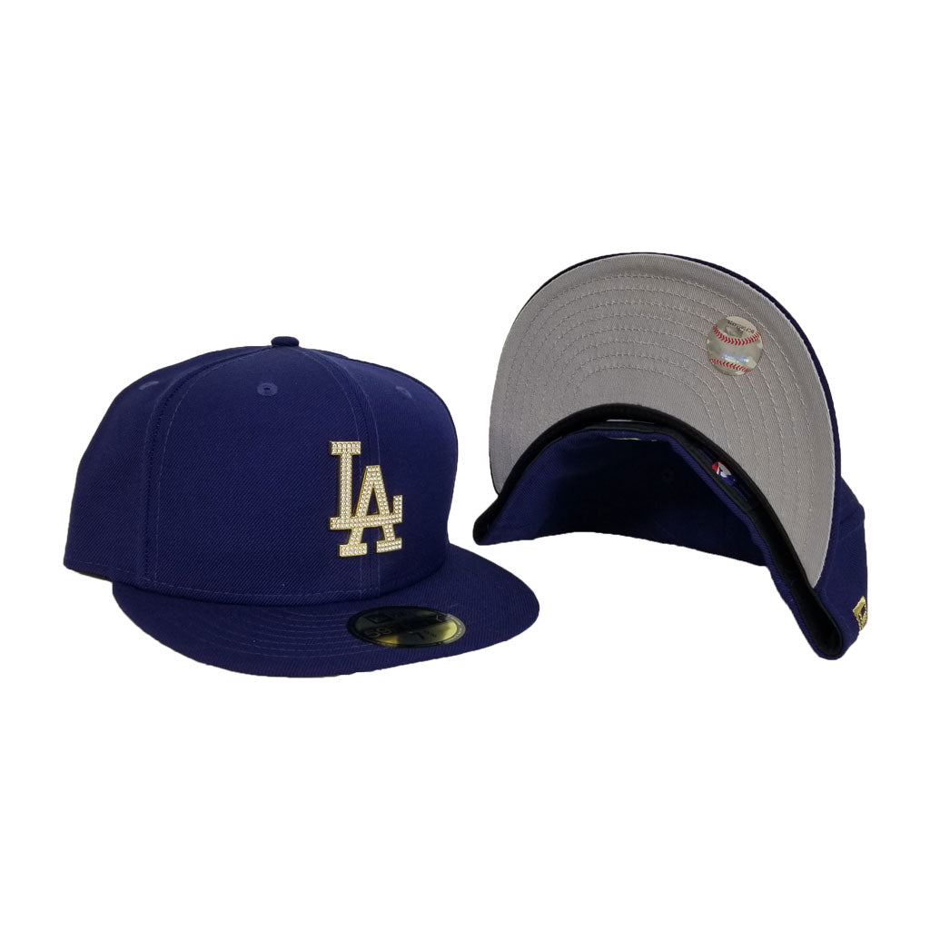 Black & Blue LA Dodgers Diamond Hat Swarovski Crystals Sport 