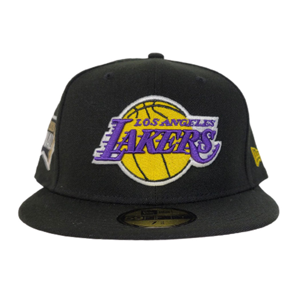 Golden State Lakers CHAIN STITCH HEARTS Black Fitted Hat