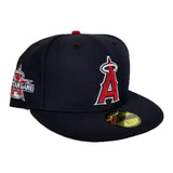 NEW ERA NAVY LOS ANGELES ANGELS 2010 ALL STAR GAME SIDE PATCH FITTED HAT