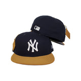 NEW ERA NEW YORK YANKEES PATCHED UP TIMBERLAND HOOK NAVY / WHEAT 59FIFTY FITTED HAT