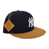 NEW ERA NEW YORK YANKEES PATCHED UP TIMBERLAND HOOK NAVY / WHEAT 59FIFTY FITTED HAT