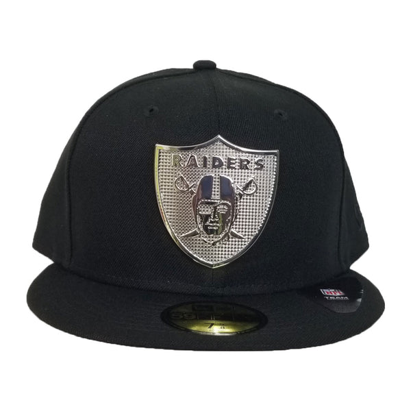 NEW ERA OAKLAND RAIDERS SILVER METAL BADGE... – Exclusive Fitted Inc.