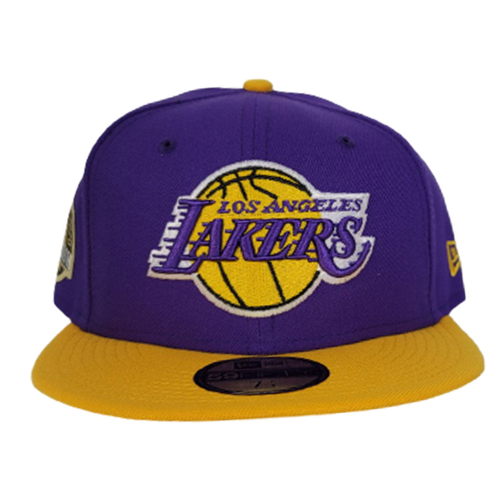 Mitchell and Ness Los Angeles Lakers Champ Patch Snapback Hat Black
