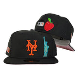 NEW YORK METS BLACK PINK BOTTOM STATUE OF LIBERTY NEW ERA 59FIFTY FITTED HAT